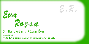 eva rozsa business card