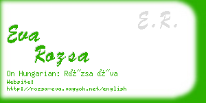 eva rozsa business card